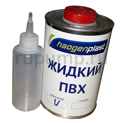 Герметик (уплотнитель швов) голубой 1 литр, Haogenplast, аппликатор на 100 мл